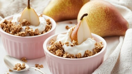 Pear and Granola Yogurt Parfait - A Delicious and Healthy Breakfast
