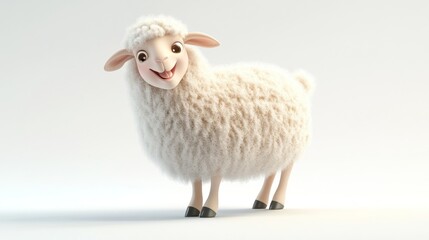 Fototapeta premium Smiling fluffy sheep