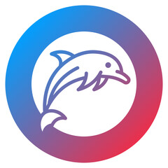 Dolphin Marine Structure Vector Icon
