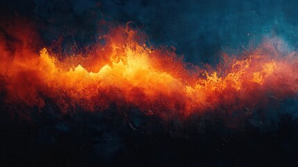 Fototapeta premium Fiery abstract art on dark background