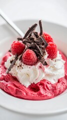 A Culinary Masterpiece: Exquisite Raspberry Dessert with Chocolate