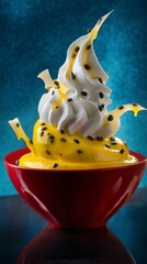 Passion Fruit Dessert: A Whipped Cream Symphony of Flavors and Visuals