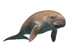 Obraz premium Dugong in the dark A gentle giant under the sea