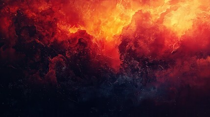 Fiery cosmic landscape