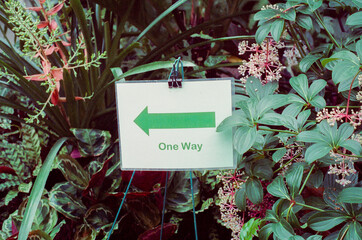 Garden One Way Arrow Sign 