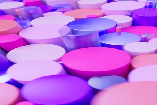 Colorful Tubular Pattern Abstract Vertical Background.