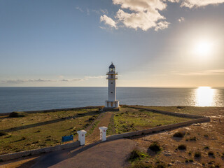 Faro del Cabo de Barbaria en Formentera, Islas Baleares