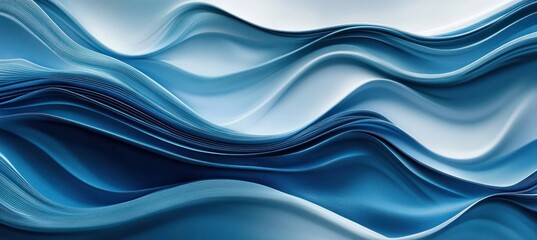 Obraz premium Abstract blue waves flowing; calming background; website design