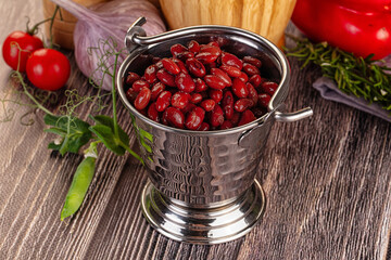 Vegan cuisine canned red kidney beans