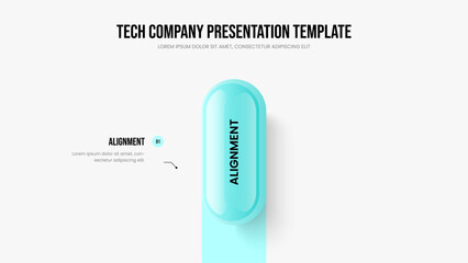Corporate Development Frame Design Vector Illustration. Enterprise Proposal 1 Element Diagram Slide Layout. Investor Launch One Option Infographic Presentation Template.