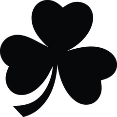 A set of four-leaf clovers, a lucky Irish symbol, with green shamrock illustration