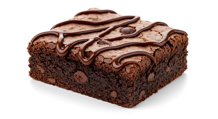 Delicious Chocolate Brownie with Chocolate Drizzle