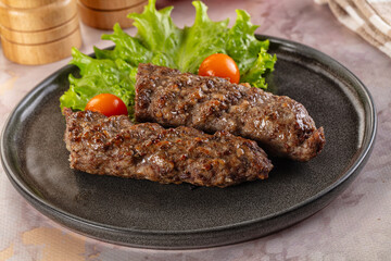 Hot beef kebab minced meat