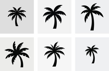 set of palm trees