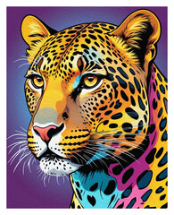 Tiger. Oil painting. Artistic brush strokes. Pattern for covers, for printing on wall decorations.