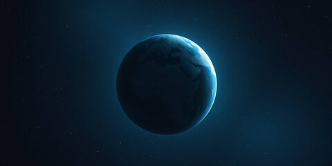 Obraz premium Digital illustration of Earth set against a backdrop of a star-filled universe