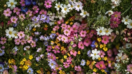 Fototapeta premium A fresh bouquet of mixed wildflowers.