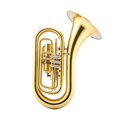 Fototapeta premium Golden Euphonium A Shiny Brass Instrument