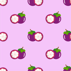 Mangosteen pattern vector illustration background