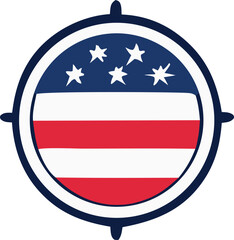 North Korea flag button, a round national icon, next to the flag of Croatia, a European country banner