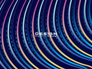 Premium background design with dark blue waving motif. Vector horizontal template, for digital luxury business banner, contemporary formal invitation, luxury voucher, gift certificate, etc. 