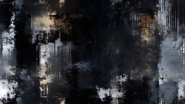 Abstract design with dark tones and textured brushstrokes.