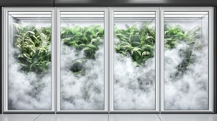 Modern plant display exhibit