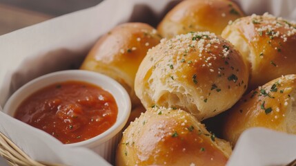 Scrumptious Italian Dinner Rolls with Delicious Tomato Sauce
