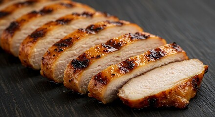 Delicious Grilled Chicken Breast Sliced and Ready to Serve