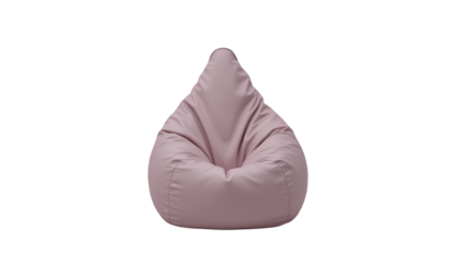 Cozy comfort, a pink bean bag chair on simple black backdrop for relaxation cozy