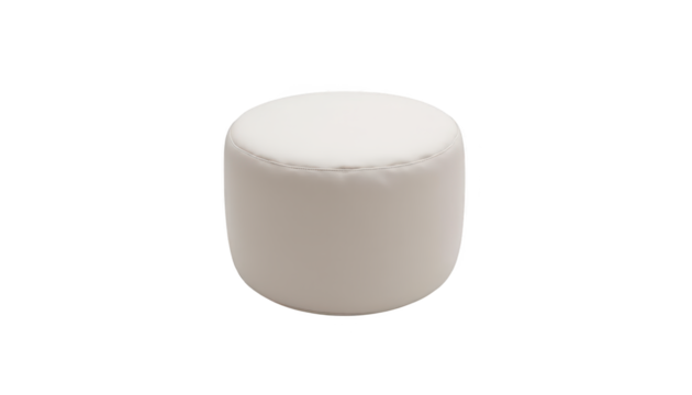 Striking contrast, a modern white stool against dramatic black background minimalist