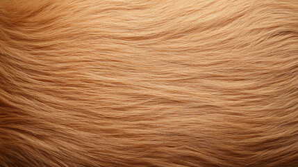 Naklejka premium Close-up of smooth, golden-brown animal fur with a soft and wavy texture.