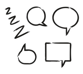 A bubble speech for webtoon comics style frame with sleeping symbol. Vector illustration