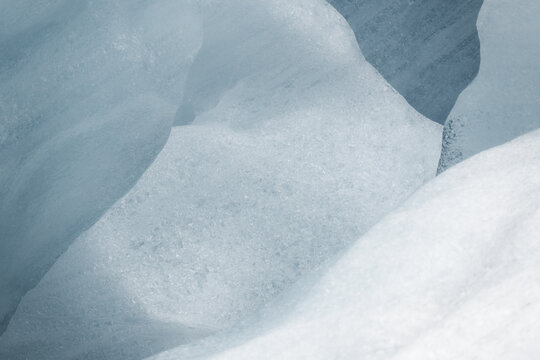 Blue Organic Glacier Ice Formation