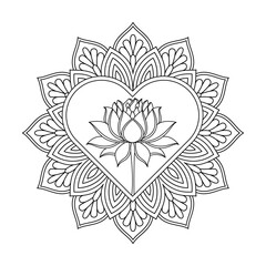 Dreamy Zen Circle Mandala Coloring Book Page