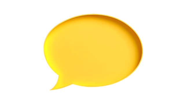 Golden Speech Bubble Blank Template Design
