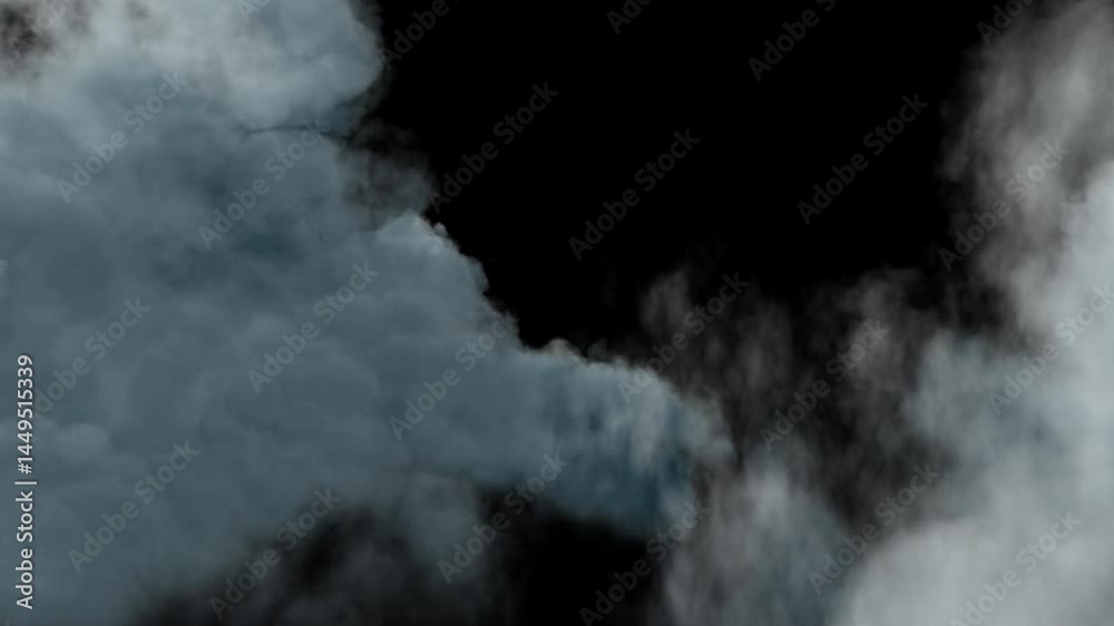 Canvas Prints soft and gentle cloud motion flying slowly on transparent alpha background