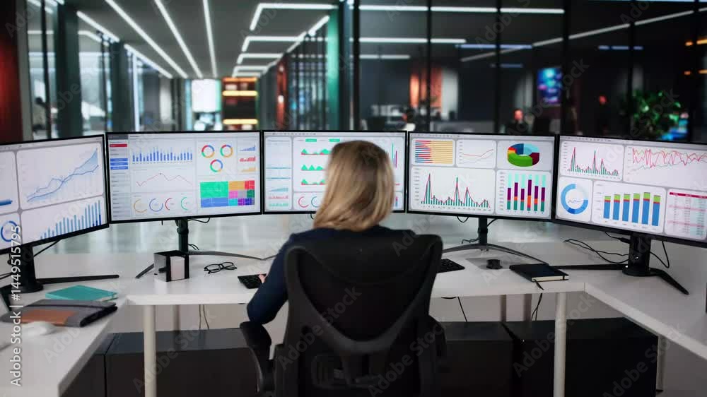 Poster kpi business analytics data dashboard