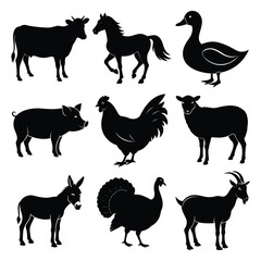 Farm Animals Vector Bundle