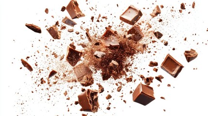 Fototapeta premium PNG Exploding chocolate explosion dessert cocoa.