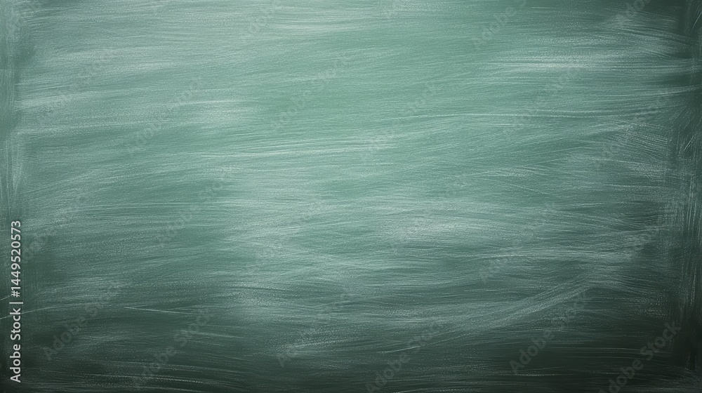 Poster Clean Green Chalkboard Texture with Chalk Residue for Presentation or Background Use