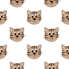 Fototapeta premium Seamless cute pattern. Pattern for textiles in hand draw style