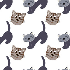 Seamless cute pattern. Pattern for textiles in hand draw style