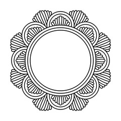 Vintage Persian Inspired Mandala Coloring Book Page