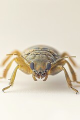 Fototapeta premium Close up of a Jerusalem cricket with large eyes and strong legs on a white background