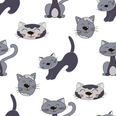Seamless cute pattern. Pattern for textiles in hand draw style