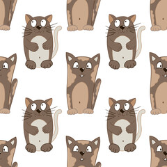 Seamless cute pattern. Pattern for textiles in hand draw style