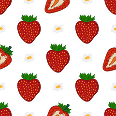 Pattern for textile or kitchen in hand draw style. Seamless pattern