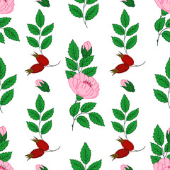 Pattern for textile or kitchen in hand draw style. Seamless pattern