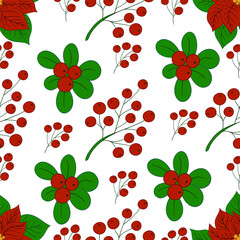 Pattern for textile or kitchen in hand draw style. Seamless pattern